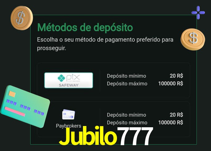 O cassino Jubilo777 oferece uma grande variedade de métodos de pagamento