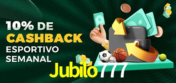 10% de bônus de cashback na Jubilo777