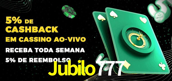 Promoções do cassino ao Vivo Jubilo777